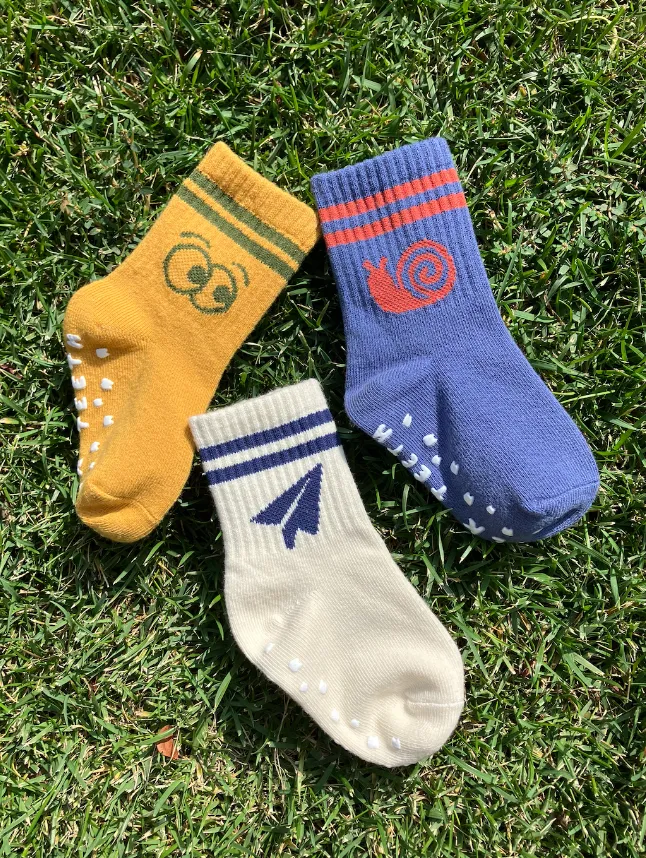 RIBBED GRIP SOCK SET