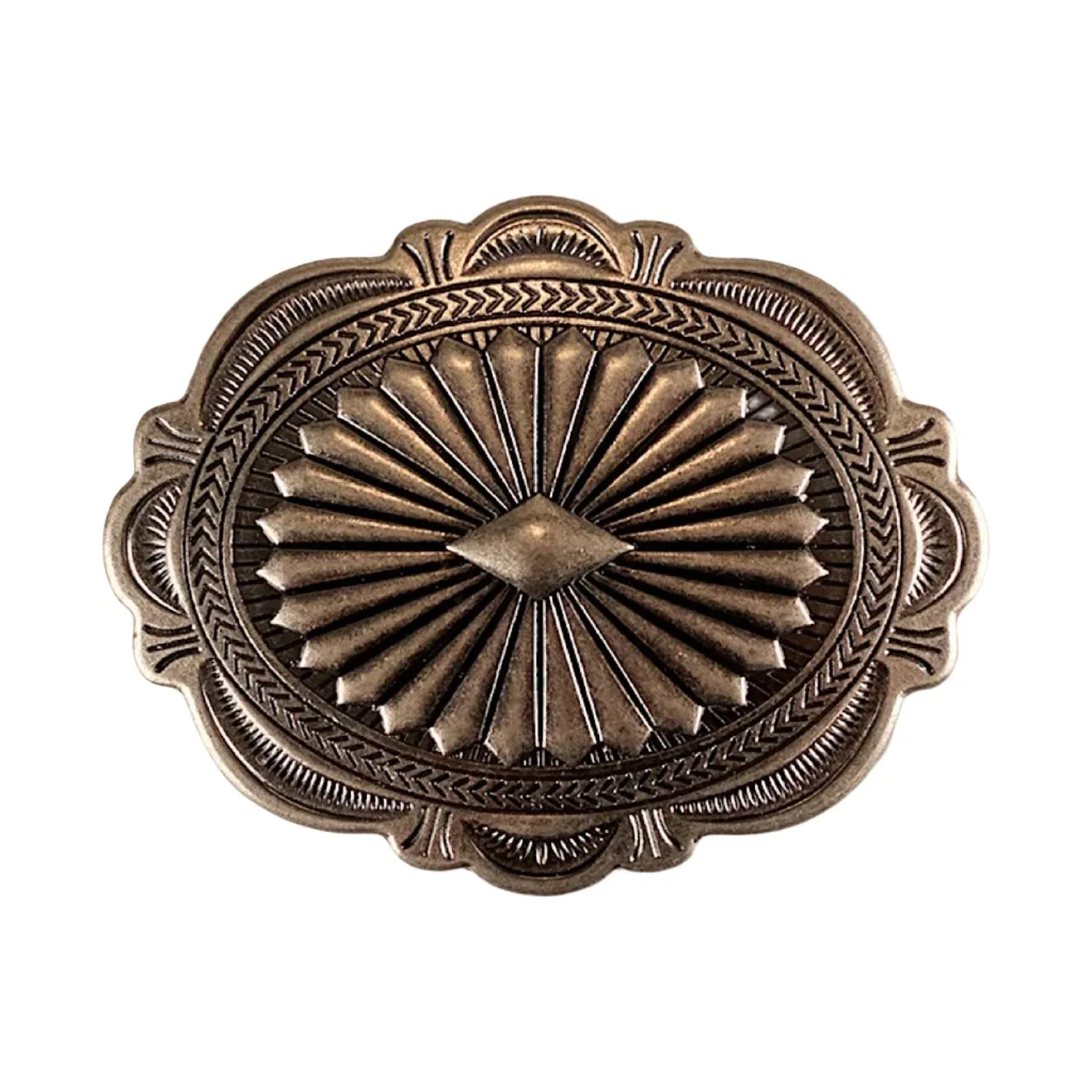 Ringers Western August Belt Buckle - Antique Silver