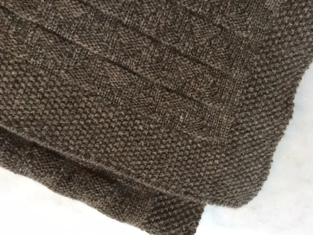 SCA 3-Ply Cashmere Chevron Scarf - Elk