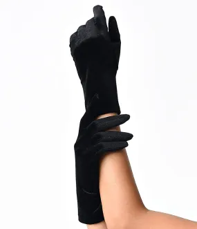 Sure Fit Black Classic Velvet Gloves