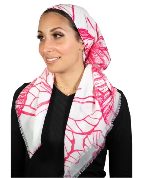 Tie Ur Knot Pink Butterfly Square Scarf