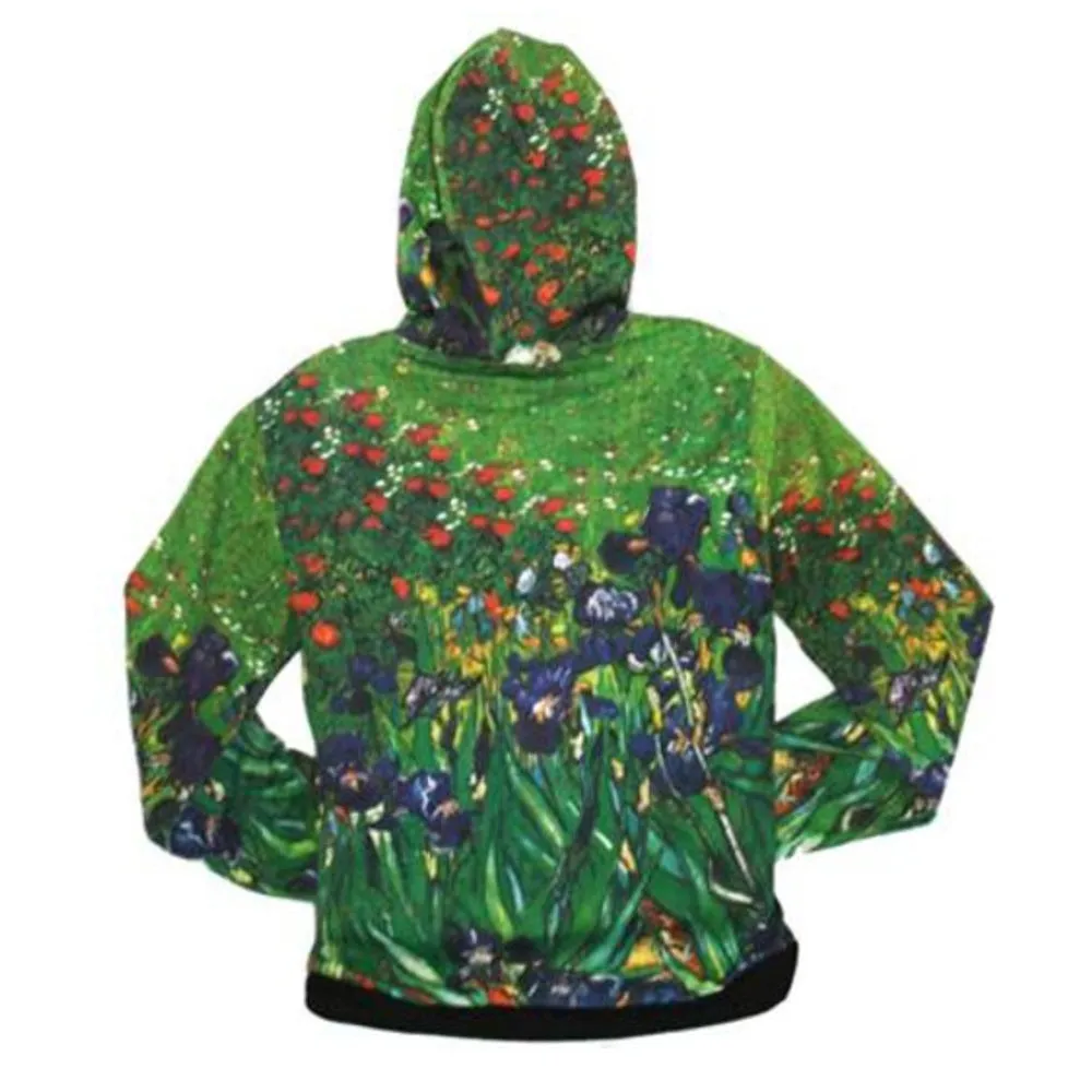 Van Gogh Irises Art Hoodie