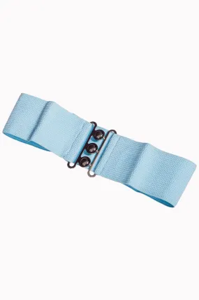 Vintage Stretch Belt in Baby Blue by Banned