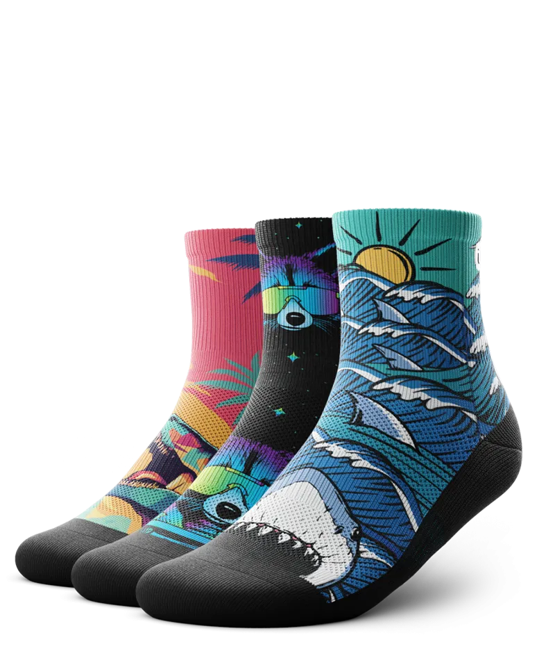 Wild Quarter Socks 3-Pack