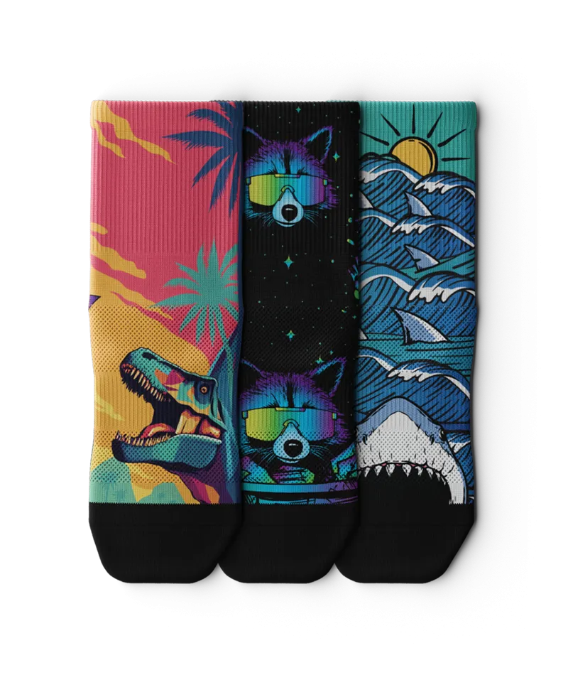 Wild Quarter Socks 3-Pack